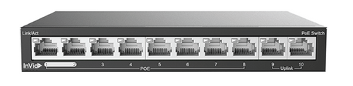 10-Port Switch 8-10/100 PoE 88W 2-RJ45 Uplink Desktop