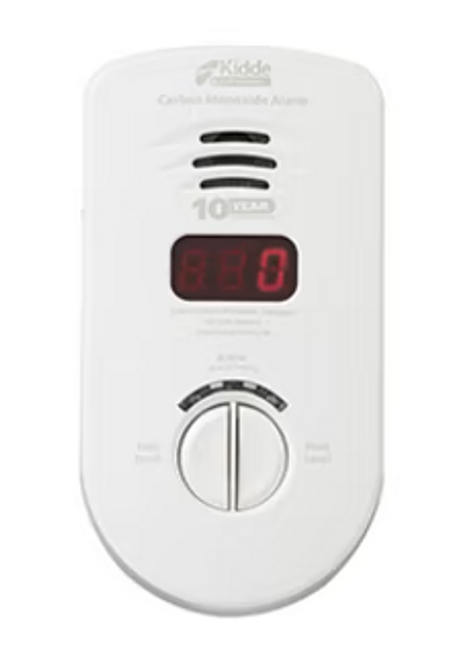 Plugin CO Detector w/ Lith Batt Back UP Digital Display