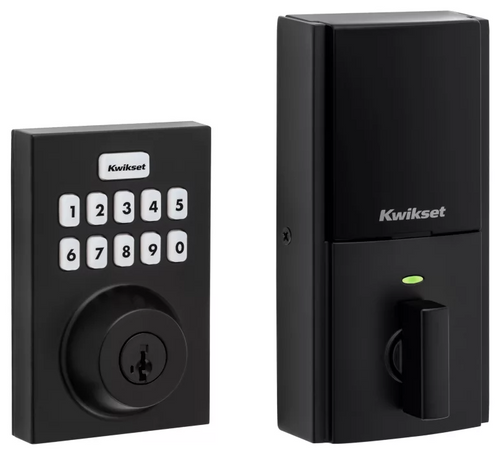 10-Button 620 Contemporary ZWave Deadbolt Matte Black