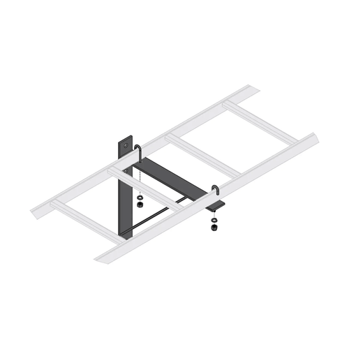 Middle Atlantic CLB-TSB Triangle Wall Support Bracket 12 Inches Wide, Steel, Black