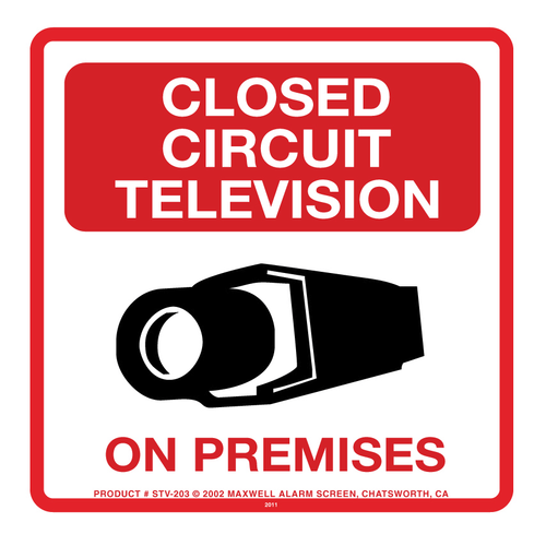 Maxwell STV-203 CCTV Sign