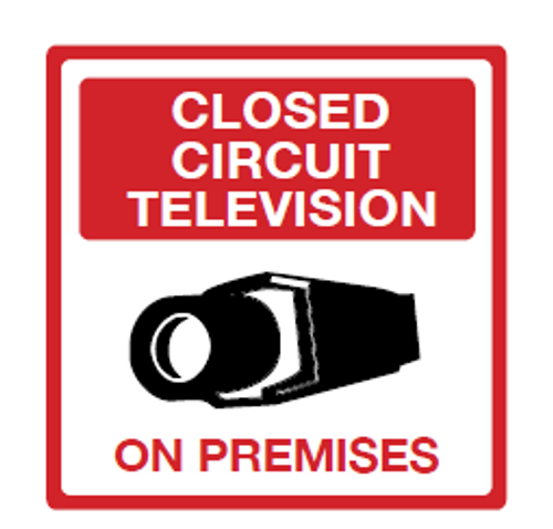 CCTV Sign 10.5" X 10.5" Closed Circuit Television On Premise