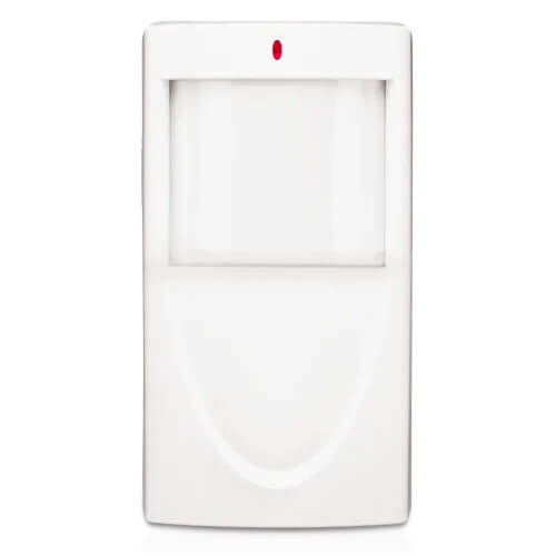 Wireless motion sensor, 50 x 50’ broad coverage, fully-shiel