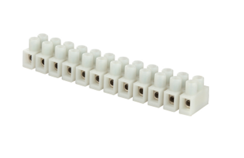 12-Position Insulated Terminal Block 12-22AWG 20A Wh