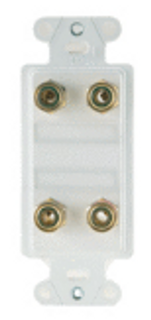 Decora Insert 2-Pair Binding Post Wh