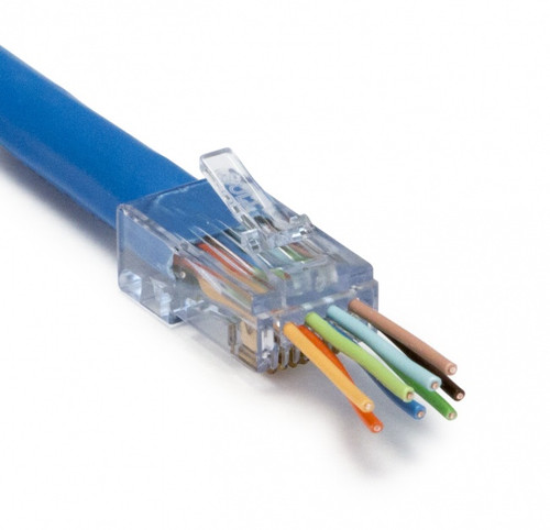 Cat5e/6/6A UTP RJ45 Cnctr EX-Feedthru 50Pk