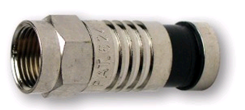 F Cnctr Male 75Ohm RG6 Compression Nickel