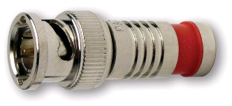 Platinum Tools 28041J RG 59 BNC Nickel SealSmart Coaxial Compression Connector, Red, Jar of 40