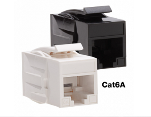 Cat6A Keystone Coupler F to F White 1 per Bag