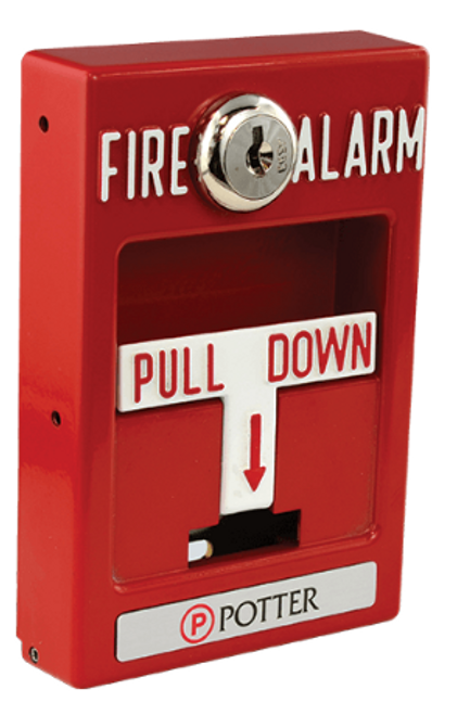 Potter PAD100-PSSA-PSDA Addressable Pull Station Single/Dual Action, 3992721
