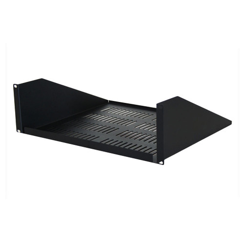 19" SNGLE-SIDED VNTED SHELF 3RMS BLACK