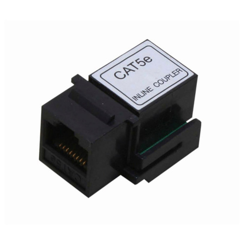 Quest Technology NKJ-5002 CAT5E Inline Coupler, RJ45, 8P8C, Keystone Insert, Black