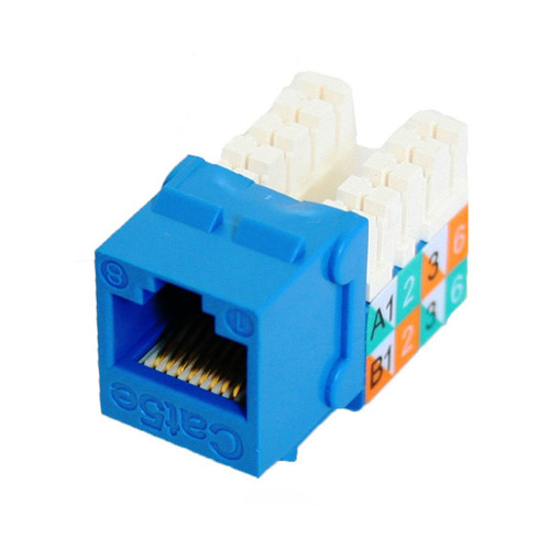 Keystone Cat5e RJ45 90 Degree Slimline Bl