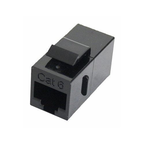 Quest Technology NKJ-6002 CAT6 Inline Coupler, RJ45, 8P8C, Keystone Insert, Black