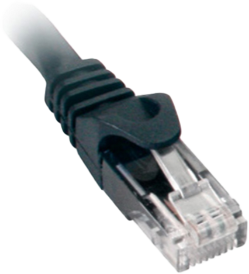 Quest Technology NPC-1100 CAT5E UTP 350 Mhz Snagless Molded Patch Cord, 100 Ft, Black