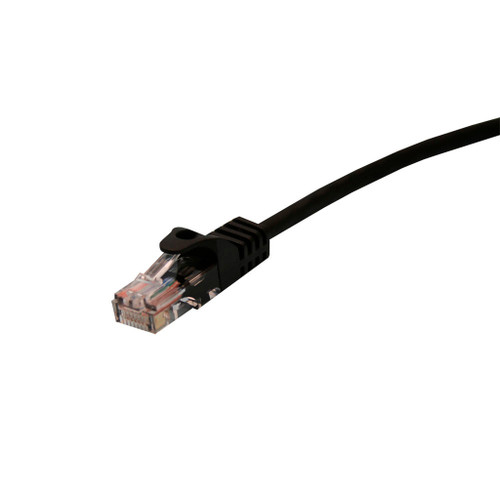 Quest Technology NPC-6101 CAT6 UTP 550 MHz Snagless Molded Patch Cord, 1 Ft, Black