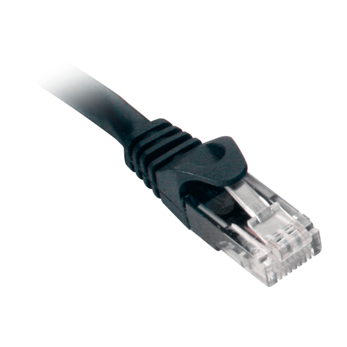 Quest Technology NPC-6102 CAT6 UTP 550 Mhz Snagless Molded Patch Cord, 2 Ft, Black
