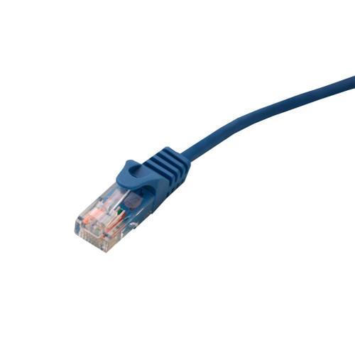 Quest Technology NPC-6201 CAT6 UTP 550 Mhz Snagless Molded Patch Cord, 1 Ft, Blue