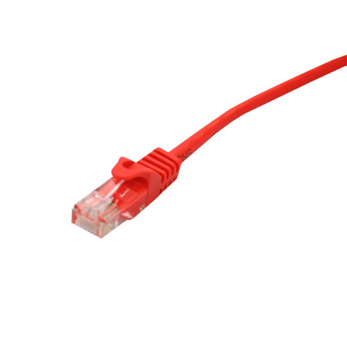 Quest Technology NPC-6303 CAT6 UTP 550 Mhz Snagless Molded Patch Cord, 3 Ft, Red