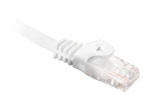 Quest Technology NPC-6815 CAT6 UTP 550 MHz Snagless Molded Patch Cord, 15 Ft, White