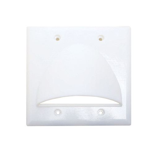 Quest Technology VHT-8201 Bulk Cable Wall Plate, Dual Gang, White