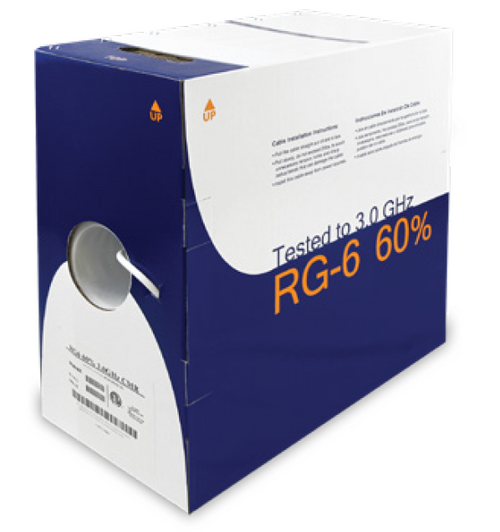 RG6 SO-18CCS Dual-60%Alum CMR Wh 5H Box