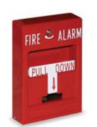 RSG RMS-1T RMS Manual Pull Station S.P.S.T. with Terminal Block, Red