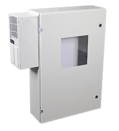STI EM362408WA Metal Protective Cabinet with Window and AC/Heater