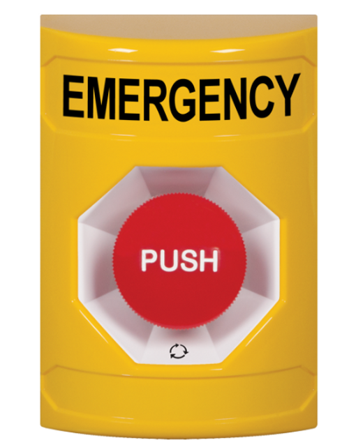Stopper Station Yellow No Cover "Emergency" Turn to Reset
