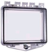 STI-7511E Polycarbonate Enclosure w/Open Back Box for Flush Mount Applications, Exterior Thumb Lock
