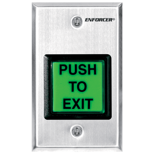Seco-Larm SD-7202GC-PEQ Square Illuminated Pushbutton Request-to-Exit Plate