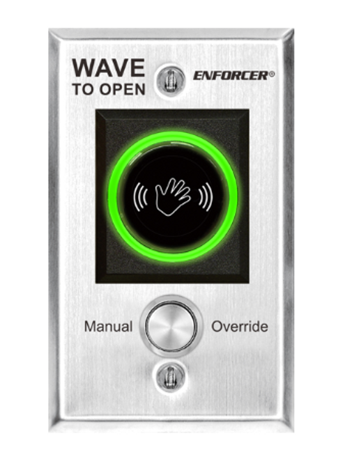 IR WaveToOpen w/ override button SS Sng Gang w/ Form C Relay