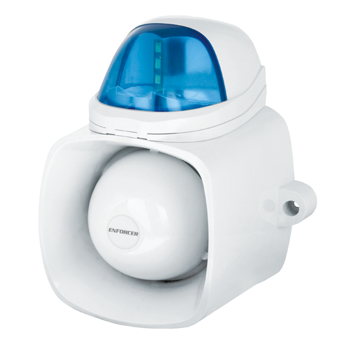 Seco-Larm SH-816S-SQ/B Self-Contained Siren/Strobe, Blue