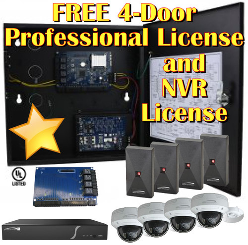 4-Dr Access Cntrl w/ 8-Ch NVR Video Kit