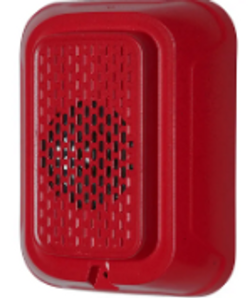 24V Wall Mount Low Frequency Sounder Red