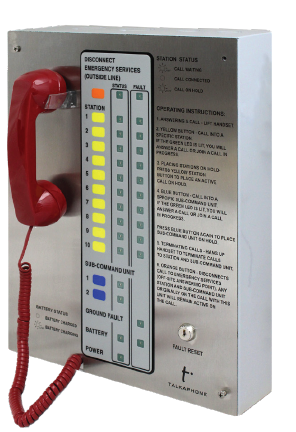 Talkaphone AOR-5 Area of Refuge Fixed 5-Station Analog Command Unit
