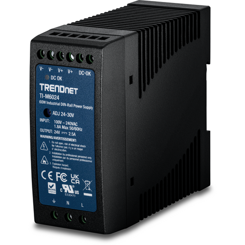 TRENDnet TI-M6024 60W Industrial DIN-Rail Power Supply