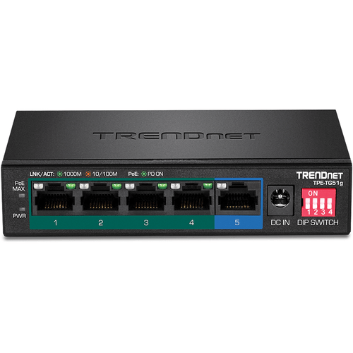 TRENDnet TPE-TG51G 5-Port Gigabit PoE+ Switch
