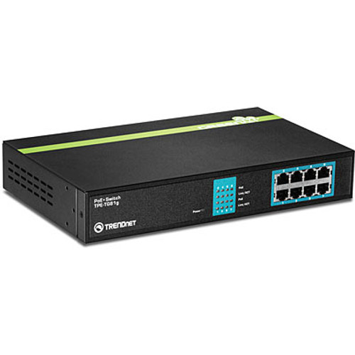 8-Port Switch 8-GB PoE+105W RackMnt GREENnet