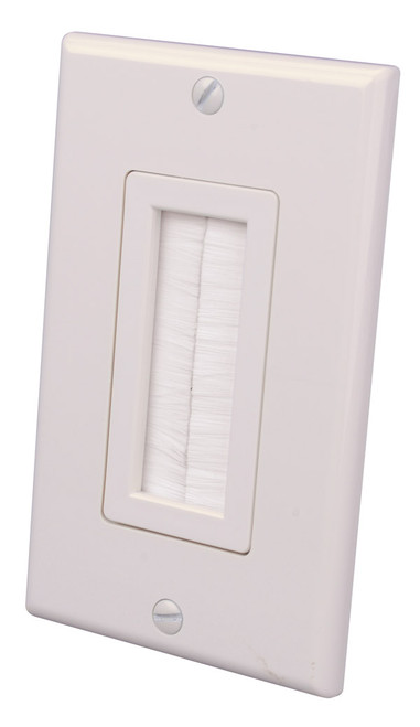 Vanco 120815X Decor Style Brush Bulk Wall Plate, Single Gang, Almond