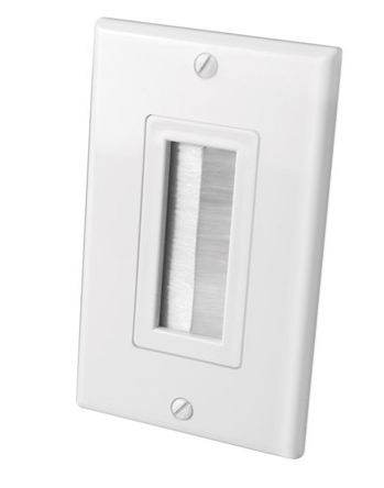 Vanco 120817X Decor Style Brush Bulk Wall Plate, Single Gang, White