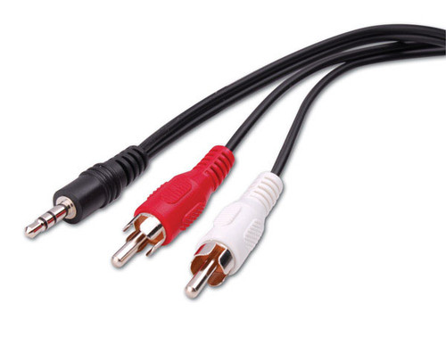 CABLE 3.5MM S PG/2-RCA PG 6'