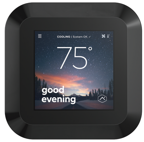 Alarm.com ZWave Touchscreen Thermostat Bk 24VAC