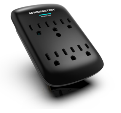 Vanco ME-5000 Wall Tap Surge Protector, 6 AC
