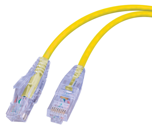 Patch Cable Cat6 2' Super Slim 550MHz Non-Booted Yl