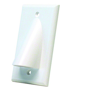 Vanco WPBWWX Bulk Cable Wall Plate, White, Single Gang