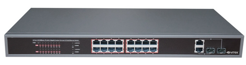 18-Port 16-Port 10/100 PoE 2-GB SFP 250Watt RackMnt Managed