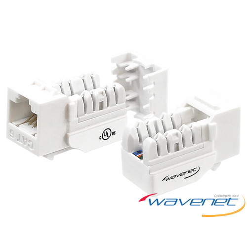 Wavenet 6EKSJWH CAT6 SDJ-Series, Unshielded, Keystone Jacks, White, Single Pack