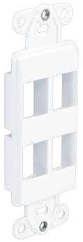 Wavenet DWIN-4P-WH 4-Port Multimedia Insert, Decora Style, Single Gang, White
