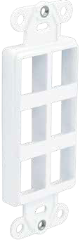 Wavenet DWIN-6P-WH 6-Port Multimedia Insert, Decora Style, Single Gang, White